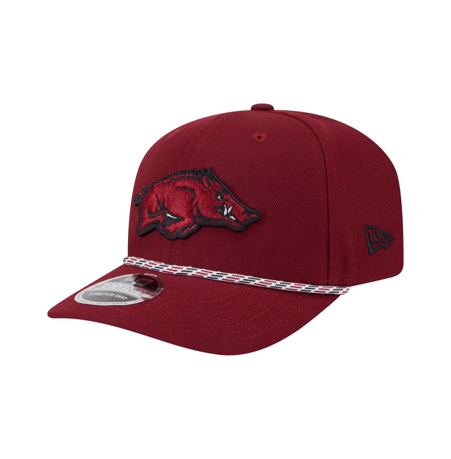 Мужской головной убор New Era Cardinal Arkansas Razorbacks Game Day Multi-Rope 9SEVENTY Stretch-Snap Hat — фото 1