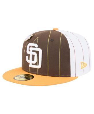 New Era - Men's Dark Brown San Diego Padres Pinstripe 59FIFTY Fitted Hat