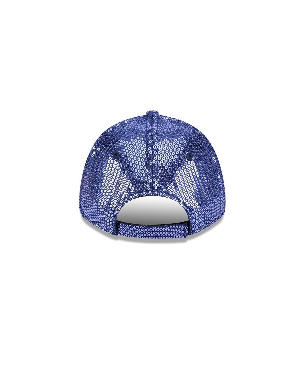 New Era Women's Navy Dallas Cowboys Gameday Sequin 9forty Adjustable Hat In Navy