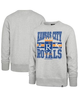 '47 Brand - Men's Gray Kansas City Royals Letters Headline Pullover Sweatshirt