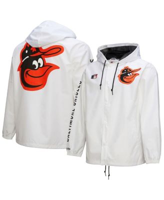 Mitchell & Ness - Men's White Baltimore Orioles Vintage Full-Snap Hooded Coaches Jacket