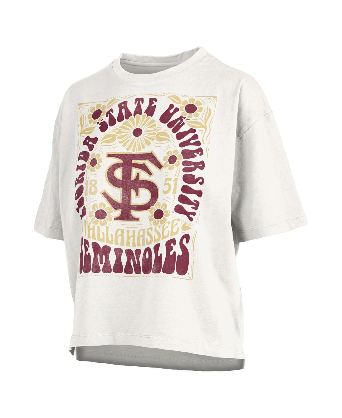 PRESSBOX WOMEN'S WHITE FLORIDA STATE SEMINOLES HARMONY OVERSIZED T-SHIRT 