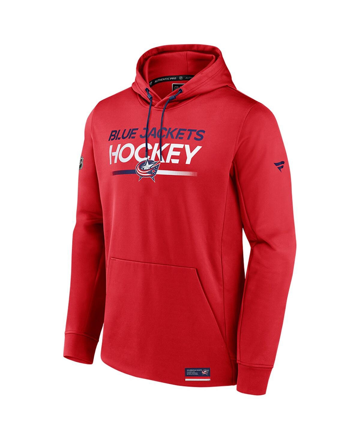 Fanatics Men's Red Wisconsin Badgers Iconic Fleece Down The Field Pullover Hoodie In Red