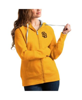 Women's Gold San Diego Padres Victory Full-Zip Hoodie