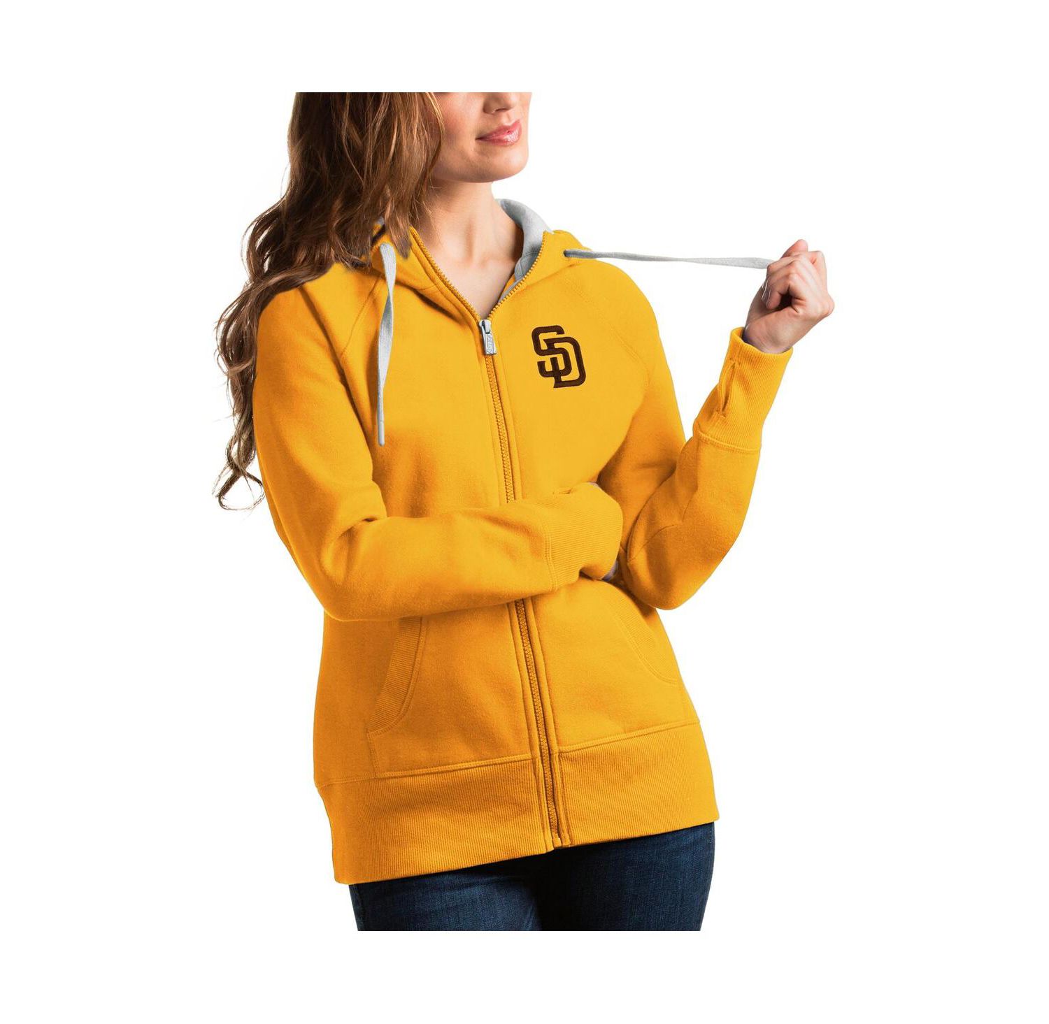 Women's Gold San Diego Padres Victory Full-Zip Hoodie