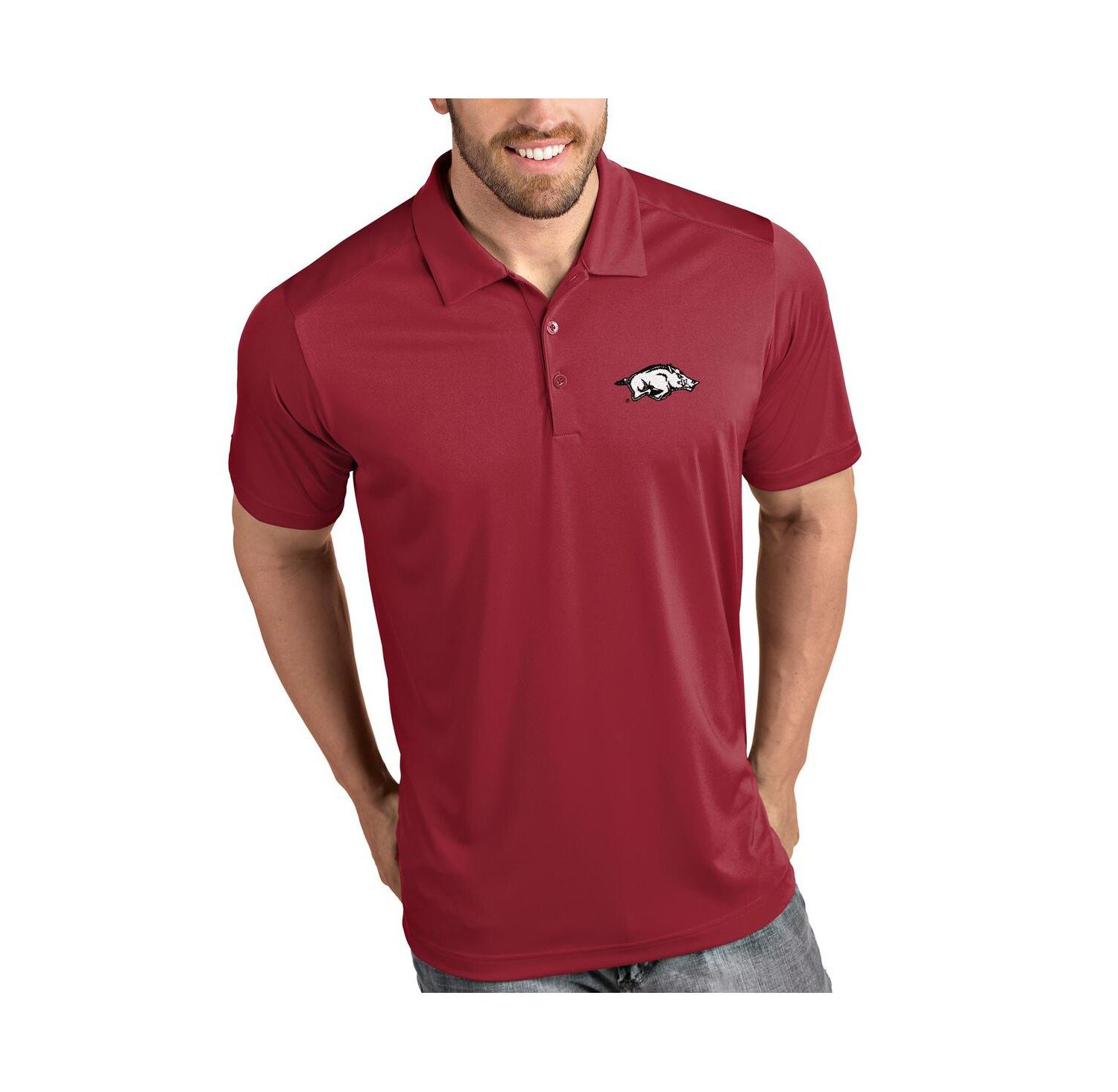 Men's Cardinal Arkansas Razorbacks Antigua Tribute Polo Shirt