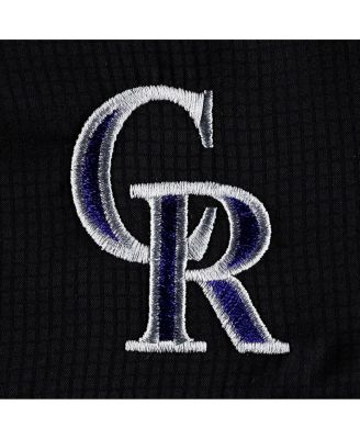 Men's Black Colorado Rockies Tamiami Omni-Shade Button-Down Shirt