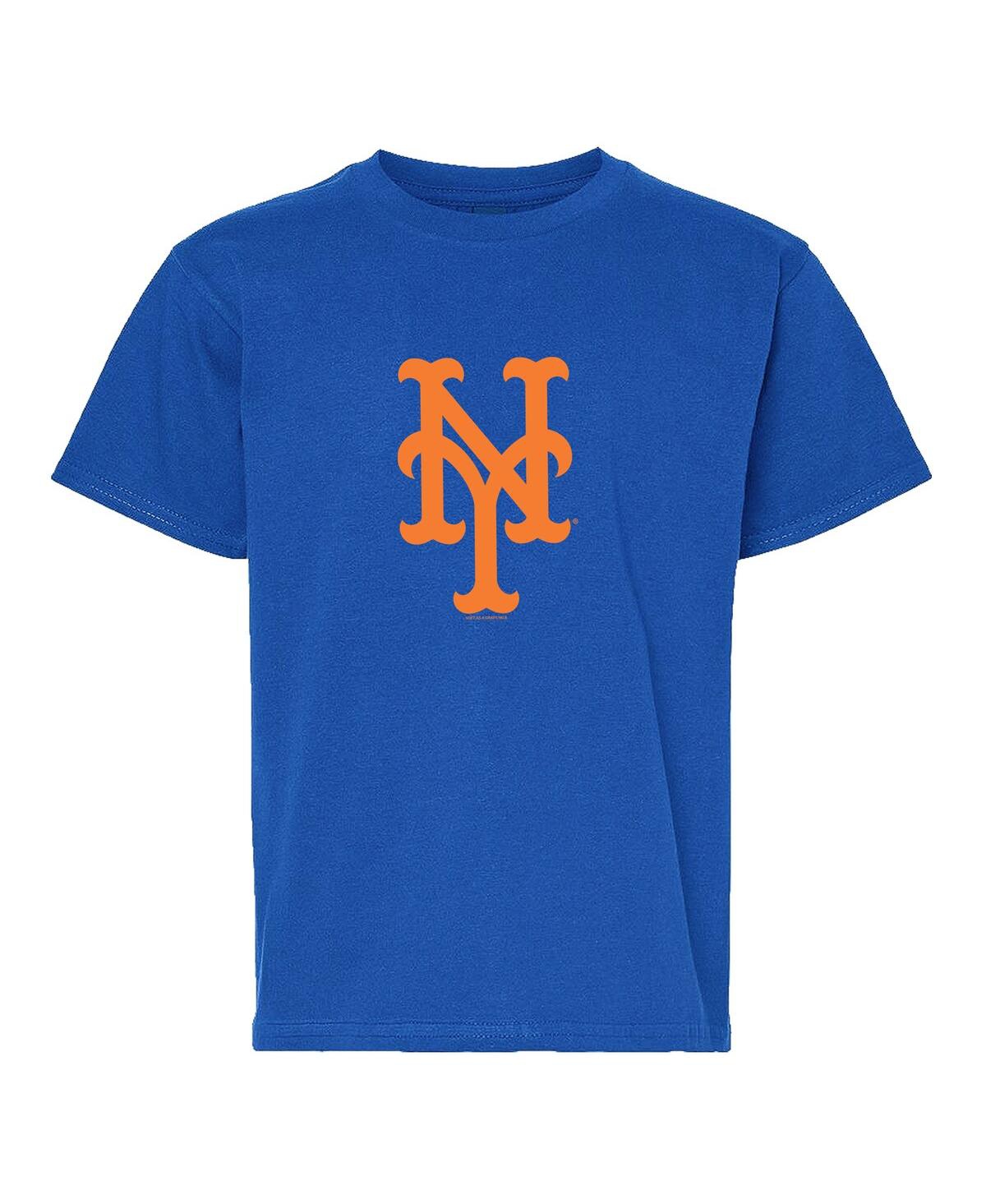Soft As A Grape Big Boys And Girls Royal/gray New York Mets T-shirt, Set Of 2 In Blue