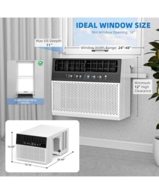 10000 BTU U Shaped Window Air Conditioner Cools up to 450 Sq Ft with Six Modes 24H Timer Easy Install Low Noise Remote Control Air Conditioner