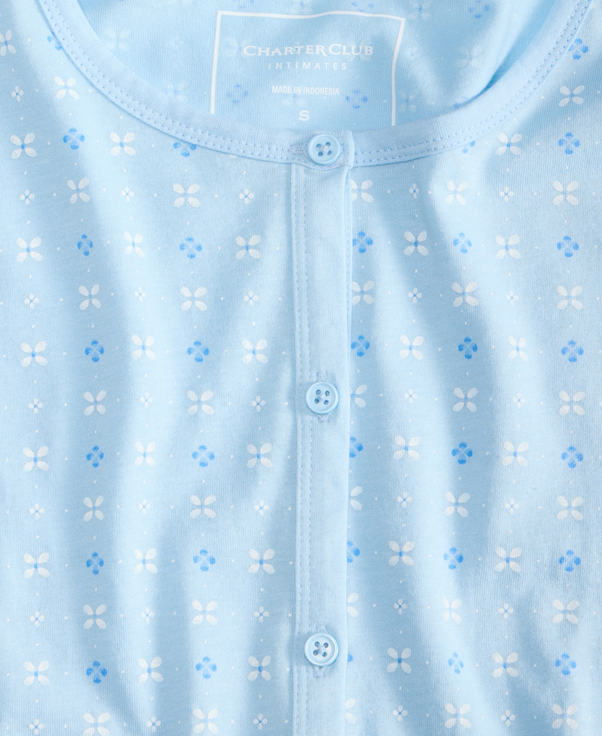 CHARTER CLUB PLUS SIZE COTTON FLORAL BERMUDA PAJAMAS SET, CREATED FOR MACY'S 