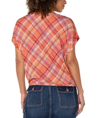 Liverpool Los Angels Petite Twisted Crewneck Top