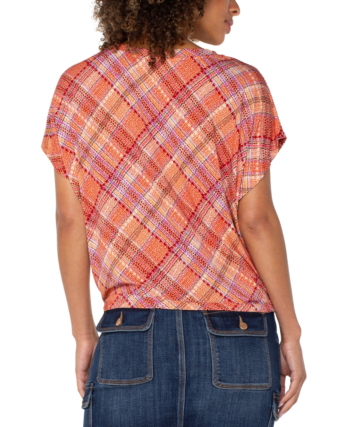 Liverpool Los Angeles Liverpool Los Angels Petite Twisted Crewneck Top In Multi