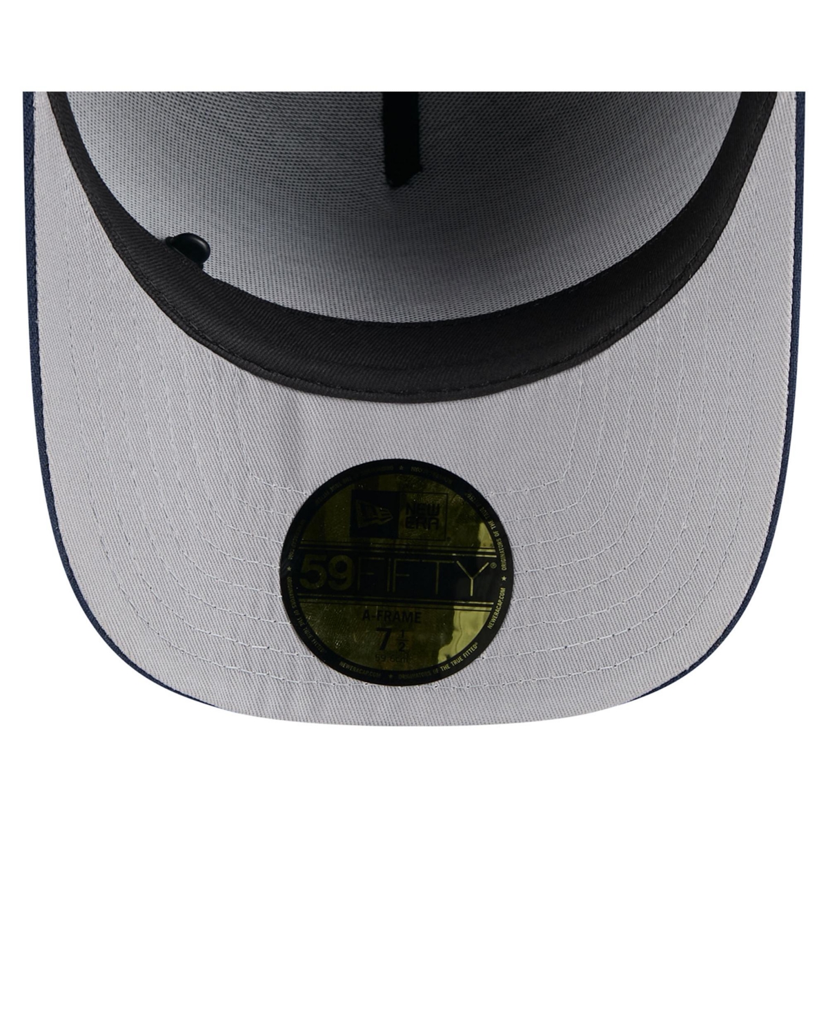 New Era Men's Black/navy Tennessee Titans 2025 Nfl Draft On Stage A-frame 59fifty Fitted Hat In Black,navy