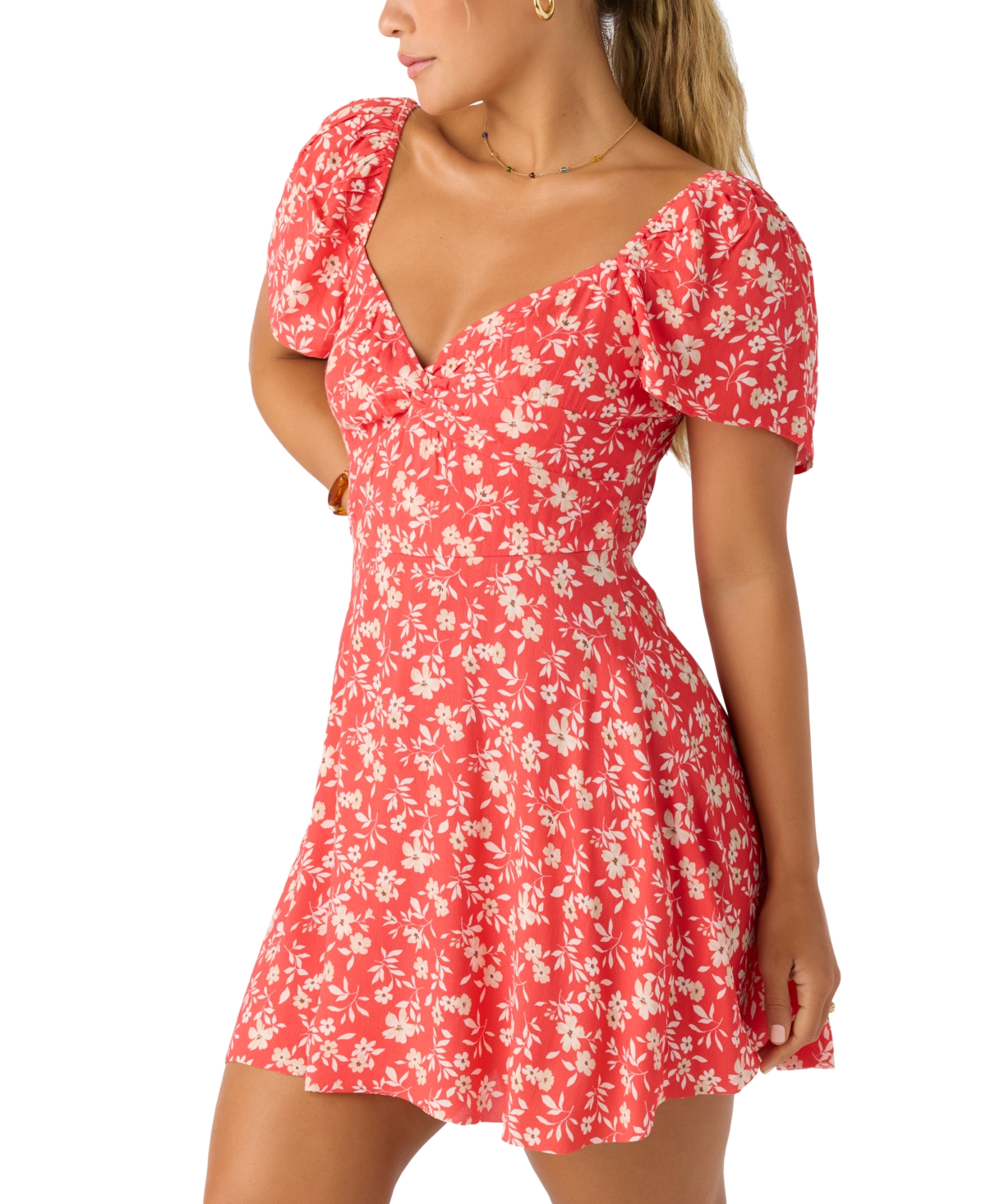 O'neill Carina Floral Minidress In Red