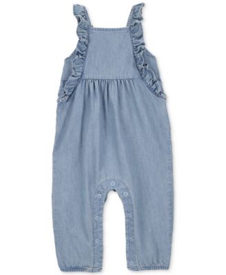 Carter's - Baby Girls Cotton Chambray Jumpsuit