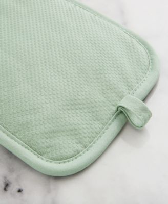 Honeycomb Quilted Chambray Pot Holder Set, 7" x 10"