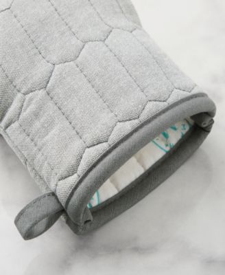 Honeycomb Quilted Chambray Mini Oven Mitt Set, 5.5" x 8"