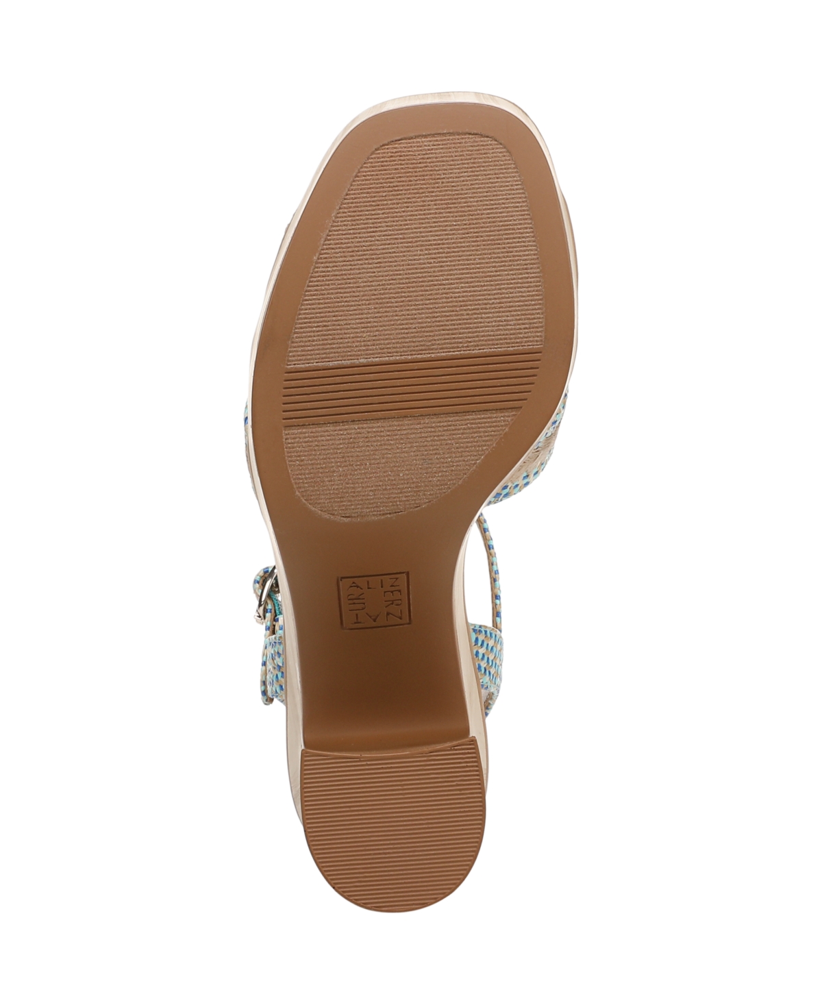 Naturalizer Katalina Platform Sandal In Blue Weave Fabric