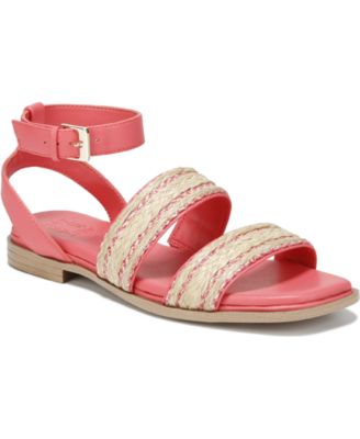Naturalizer - Women's Gana Square Toe Strappy Flat Sandals