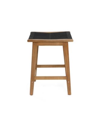 Outdoor Acacia Wood  Counter Height Stools, Set of 2