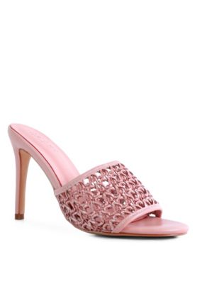 TEASE Womens Woven Stiletto Slide sandal