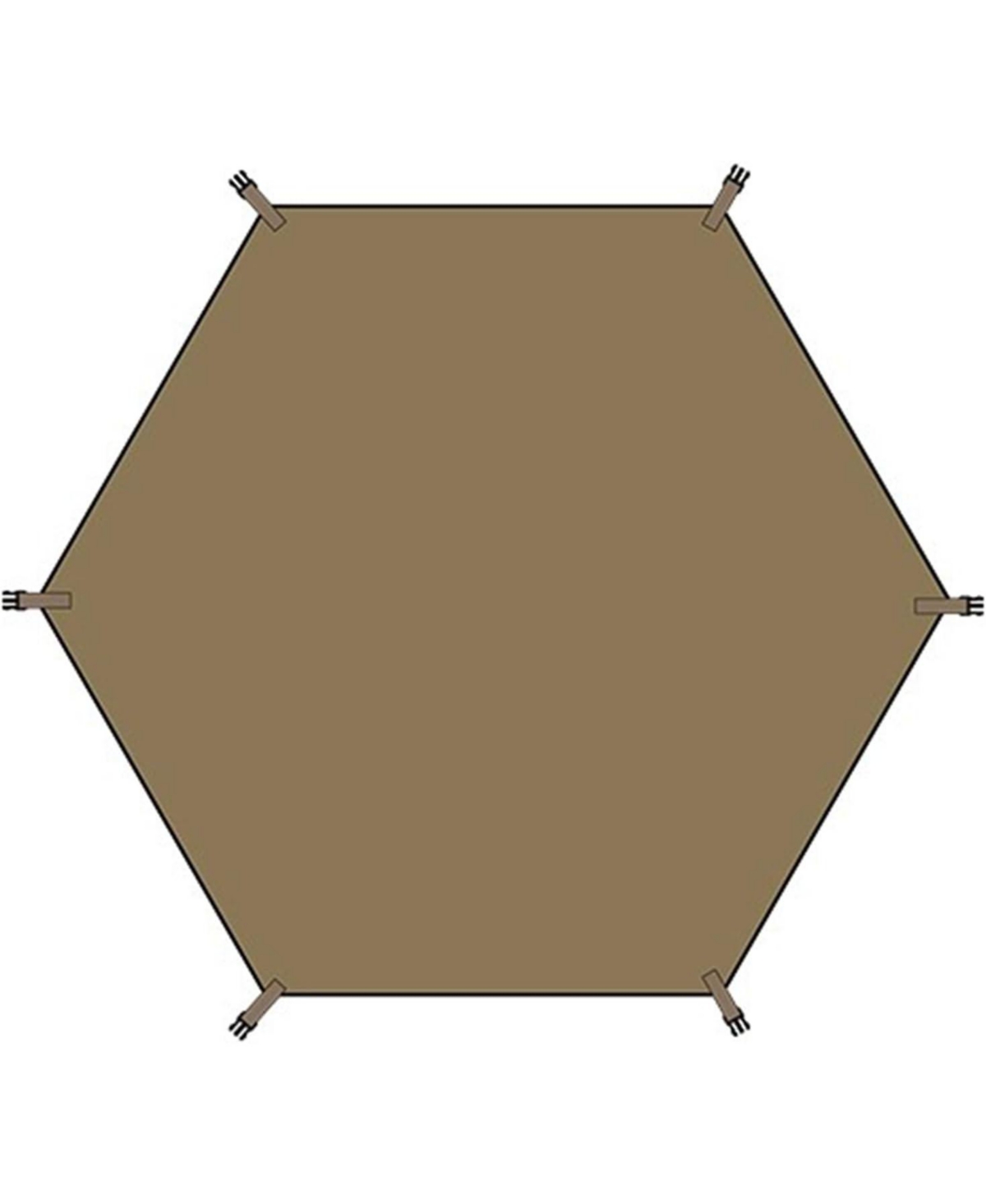 Cloud Boundar Ground Sheet &#x2014; Tent Accessory for Camping Sun Shelter - Brown