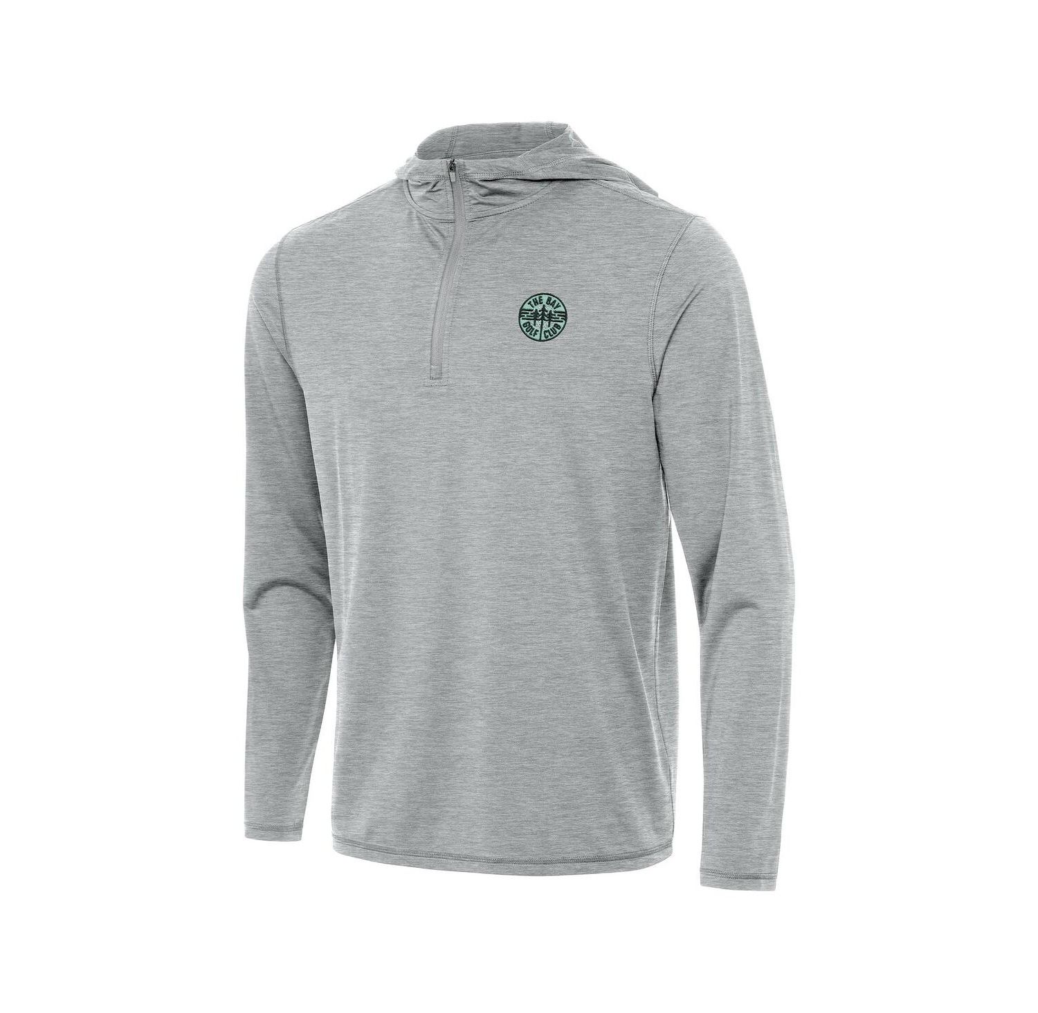 Men's Heather Gray TGL The Bay Golf Club Tidy Quarter-Zip Hoodie