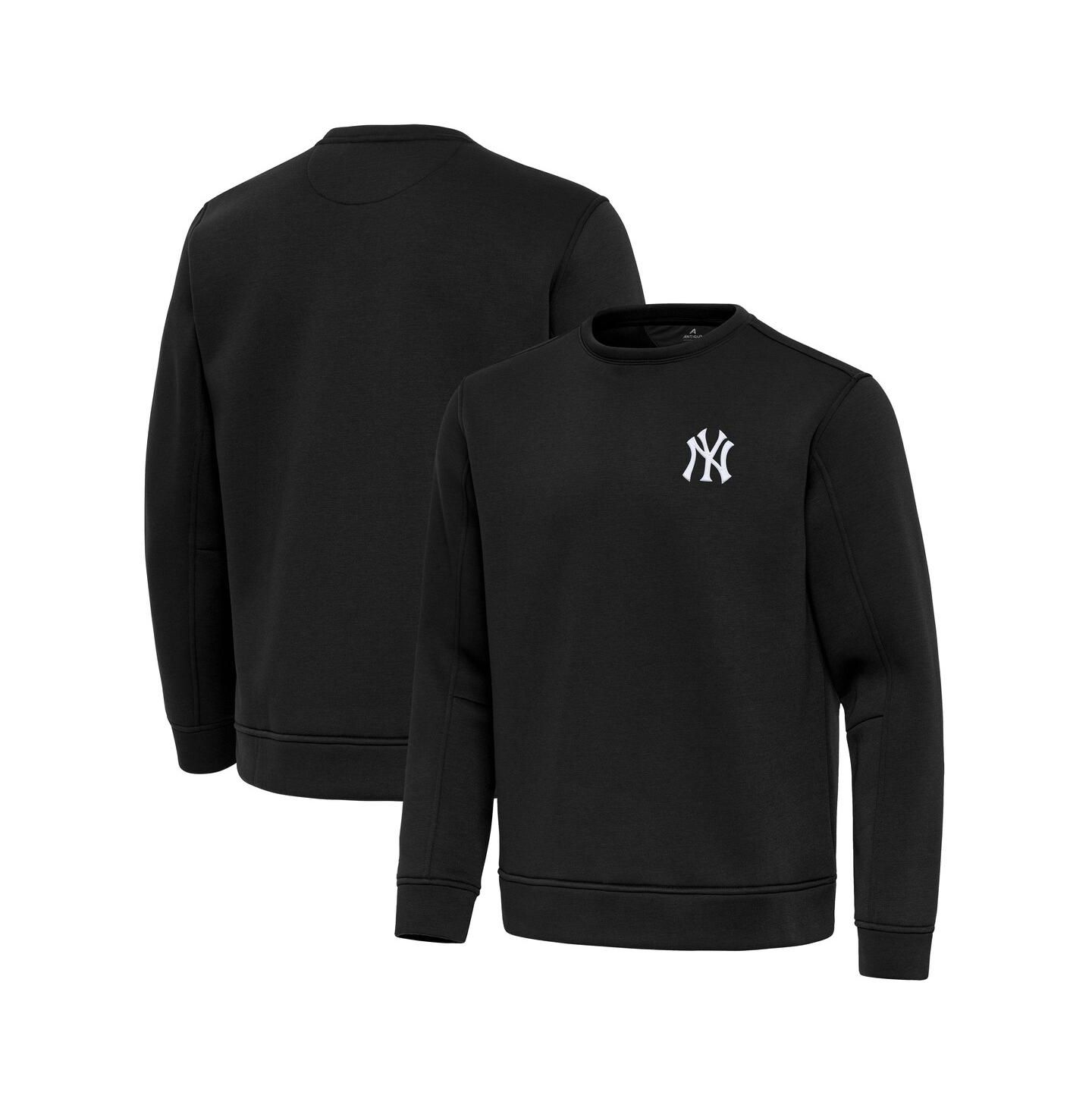 Мужская толстовка Antigua Black New York Yankees Relevant Lightweight Pullover — фото 1