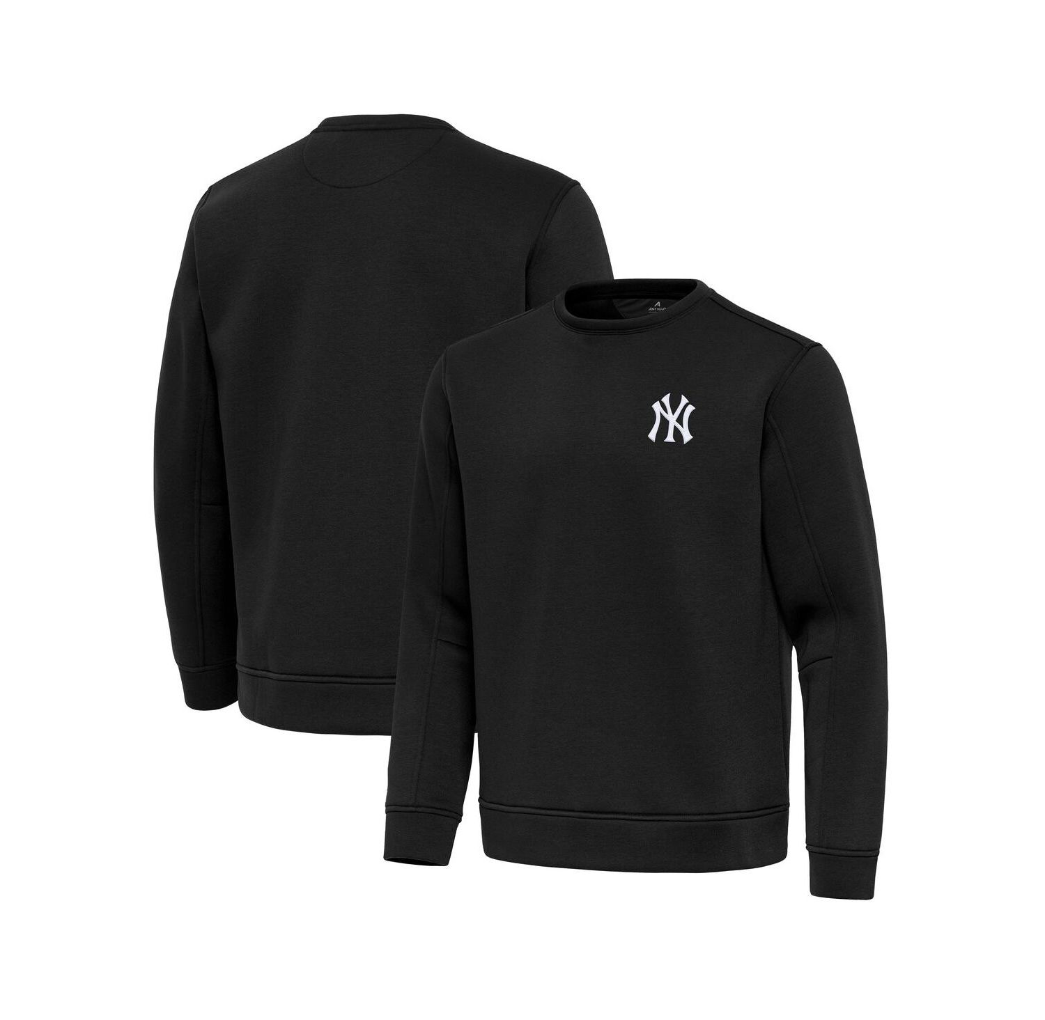 Men's Black New York Yankees Relevant Lightweight Pullover Sweatshirt