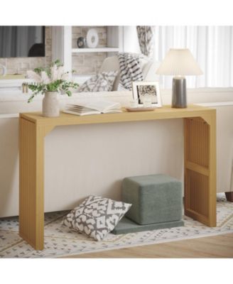 46.22 in. Rectangle Solid Wood Farmhouse Console Table or Living Room, Hallway, Foyer, Entryway