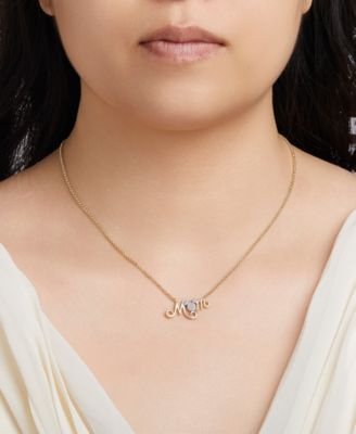 Cubic Zirconia Mickey Mouse Mom Necklace