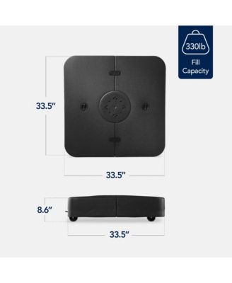 Heavy-Duty Outdoor Cantilever Base Stand w/ Wheels, Locks, Fillable 330lb Capacity