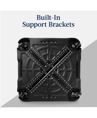 Heavy-Duty Outdoor Cantilever Base Stand w/ Wheels, Locks, Fillable 330lb Capacity