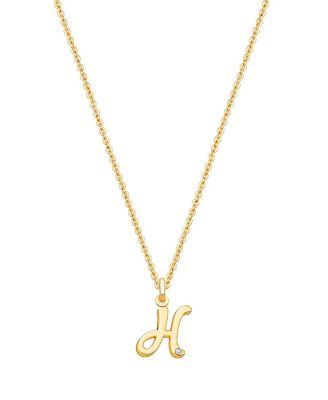 Tiny Blessings Girls Childrens 14K Gold Diamond Initial 12-14 Necklace - 14k gold - h 625$