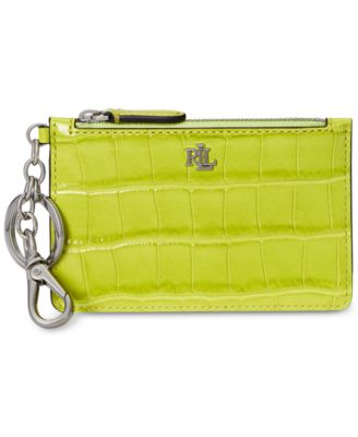 Lauren Ralph Lauren - Croc-Embossed Leather Zip Card Case