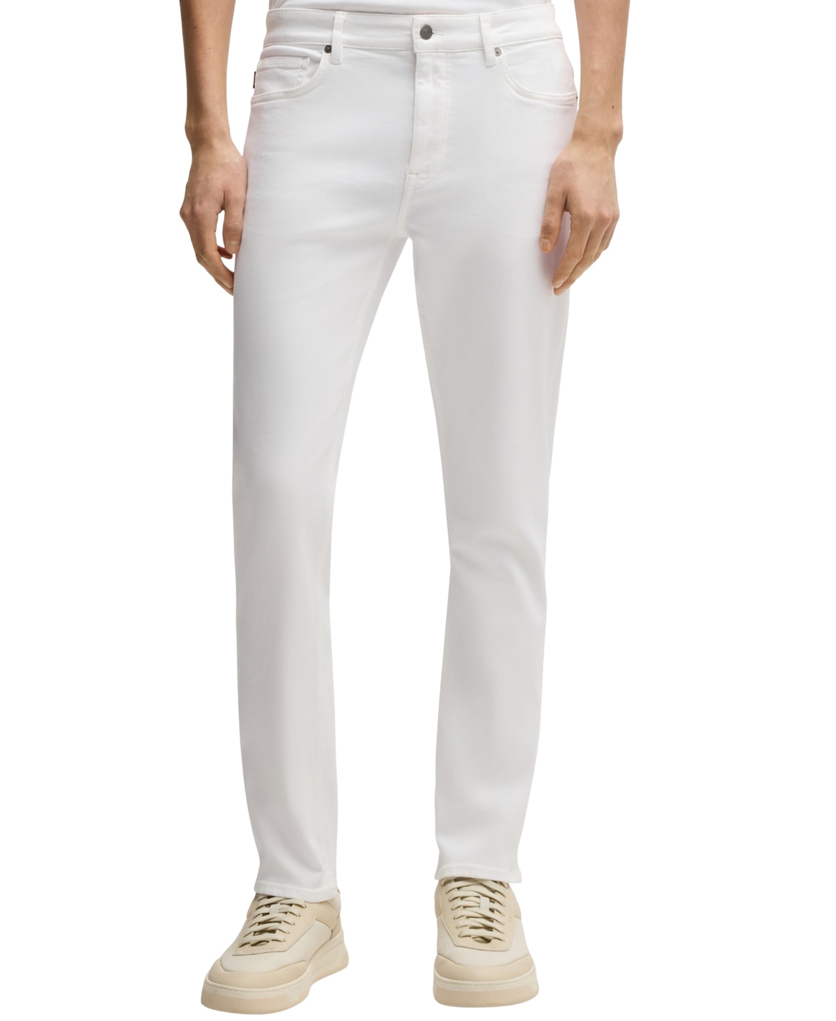 Hugo Boss Boss Delaware Slim Fit Five Pocket Pants In White