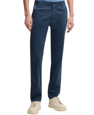 Hugo Boss - BOSS by  Men's Micro-Printed Stretch Cotton Slim-Fit Trouser Pants