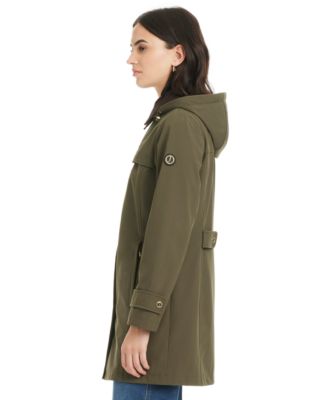 Women's Hooded Corduroy-Collar Softshell Coat, Exclusively at Macy's