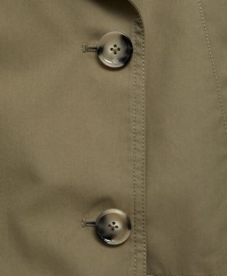 Women's Double-Breasted Cropped Trench Jacket