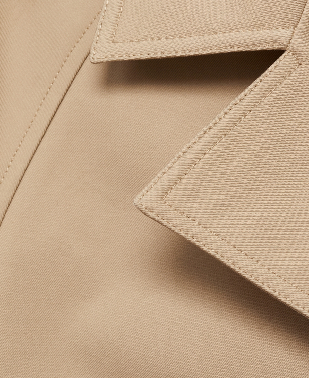 Mango Double Breasted Jacket In Medium Brown