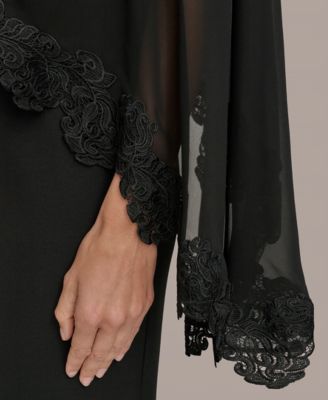 【Donna Karan New York】Chiffon-Cape-Overlay Gown Donna Karan New York Women's Chiffon-Cape-Overlay Gown - Macy's