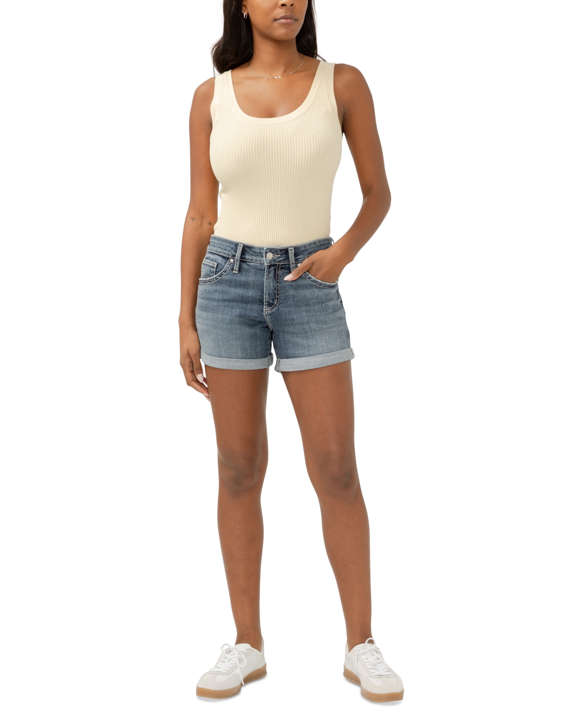Women's Mid-Rise Boyfriend Denim Shorts - Glory