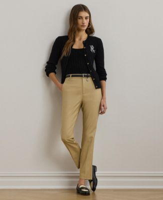 Lauren Ralph Lauren Double-Faced Stretch Cotton Pant, 0PS