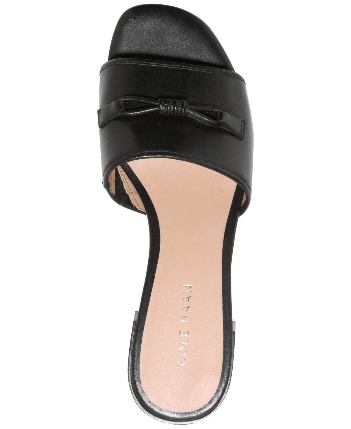 Cole Haan Cailyn Bow Mule Leather Sandal In Black