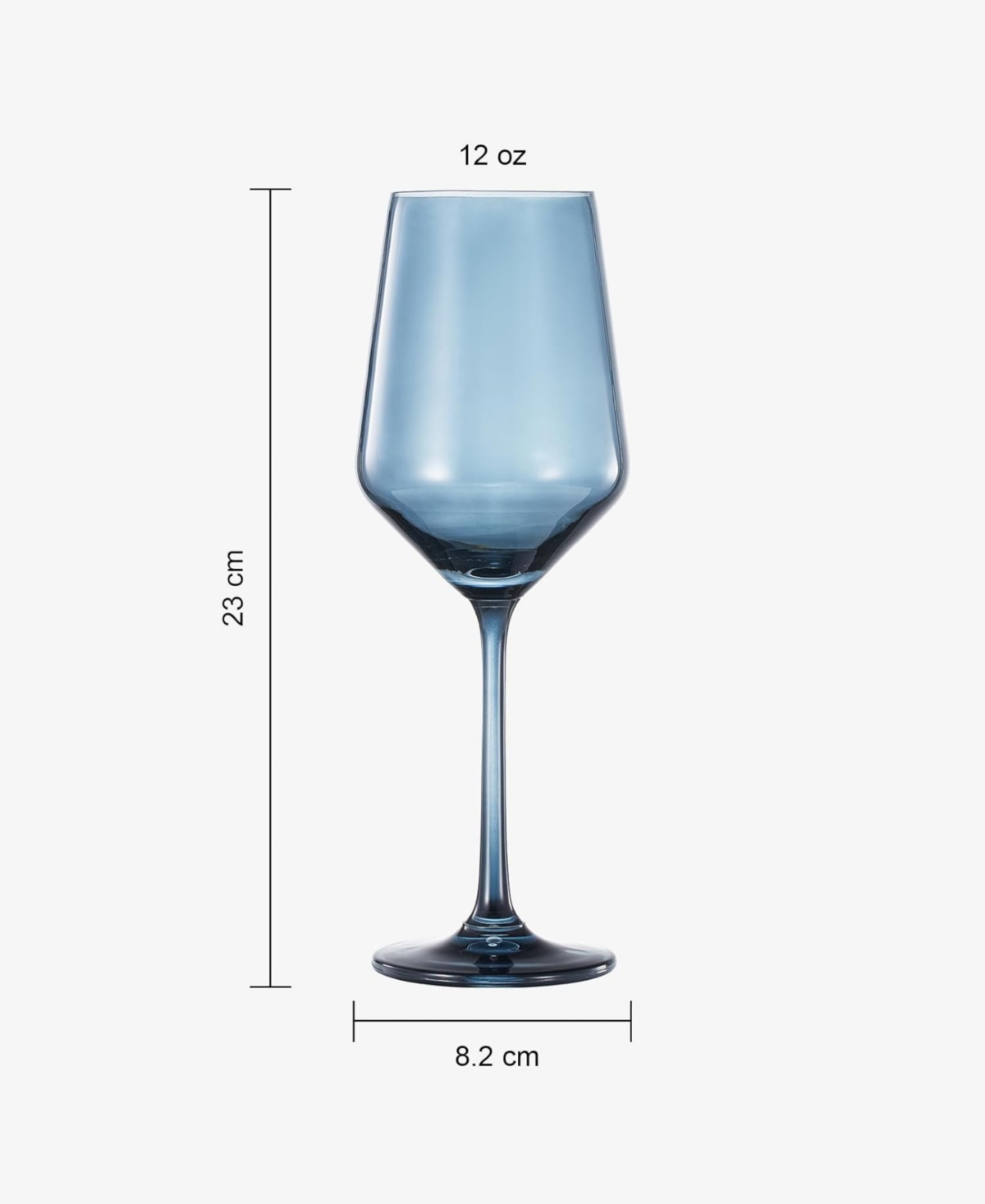 The Wine Savant Contemporary Wine Glasses, Set Of 2 In Ocean Blue