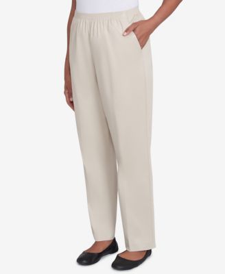 Petite Mid-Rise Casual Pants
