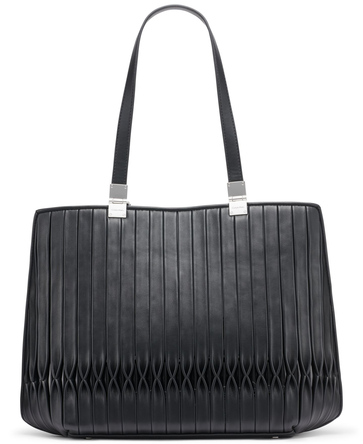 Женская сумка Calvin Klein Granite Pleated, цвет: Чёрный / Серебристый — фото 2