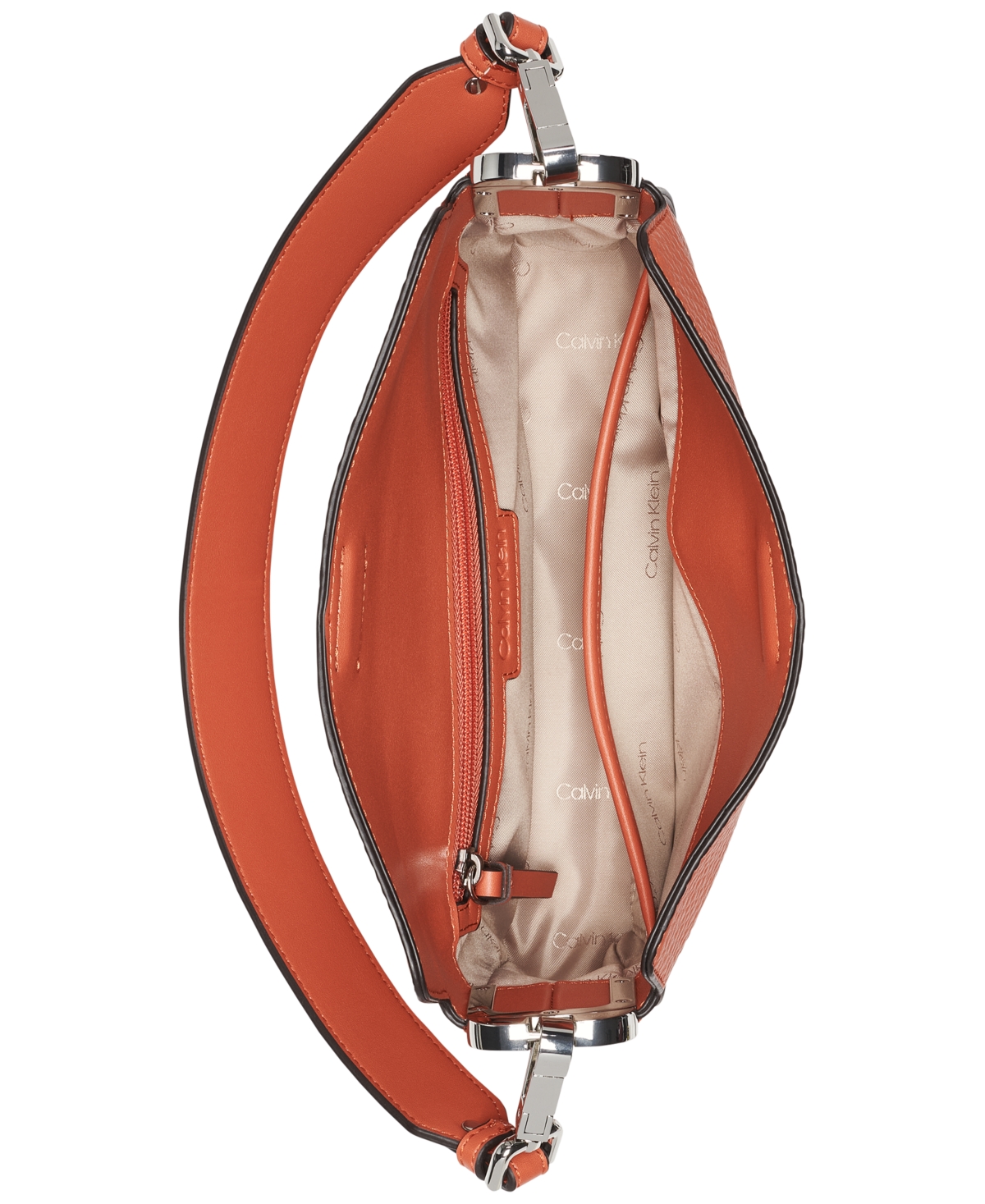 Calvin Klein Fay Demi Shoulder With Magnetic Top Closure In Chili Spice