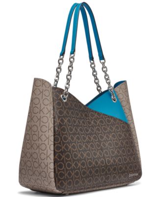 Zoe Signature Chain Tote Bag