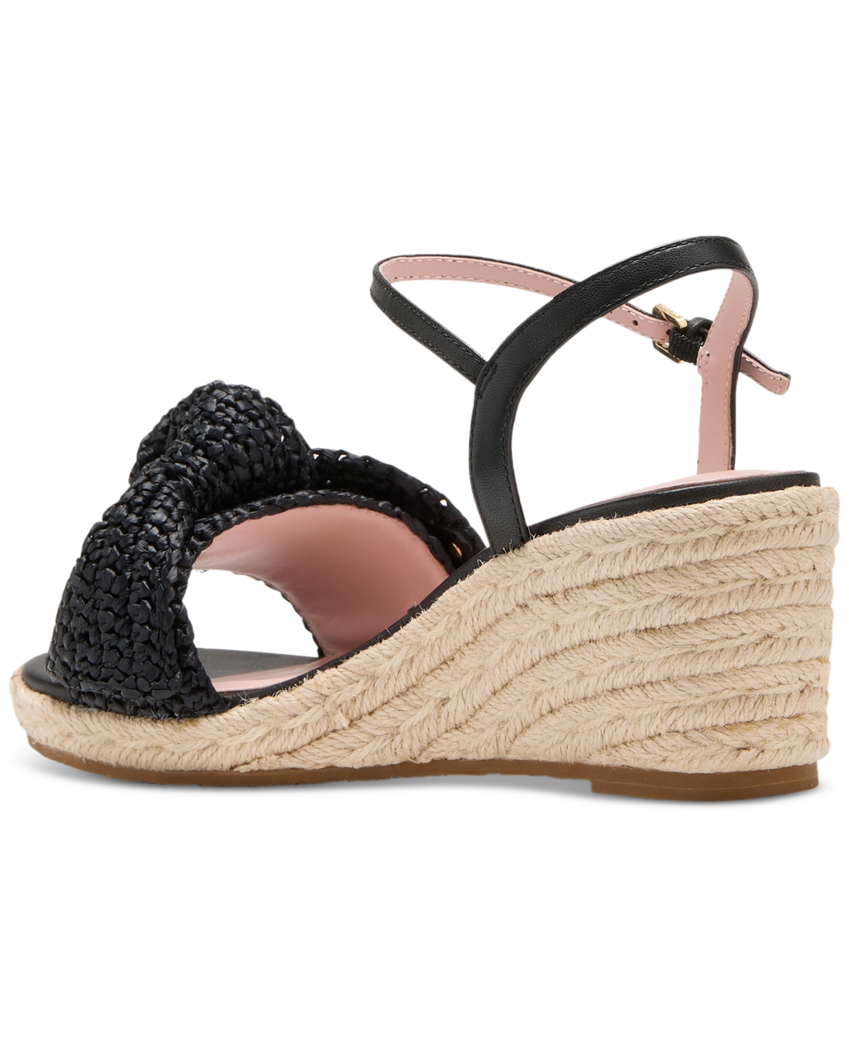 KATE SPADE WOMEN'S LEANDRA RAFFIA ESPADRILLE WEDGE SANDALS 